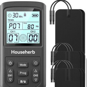 3-in-1 Tens Unit Machine Muscle Stimulator Pain Relief Dual Channel Rechargeable